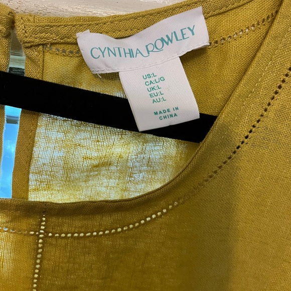 CYNTHIA ROWLEY LINEN MIX DRESS - Picture 3 of 6